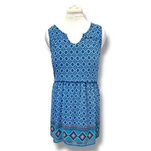 Love Reign Women’s Sleeveless Cut-Out V Neck Mini Dress, Blue, size M